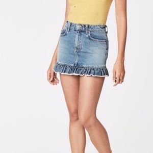 LF Carmar Virgilia Ruffle Denim Skirt